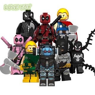 Nkodok Pink Deadpool Minifigures Lego Venom Batman Blocks Toys