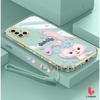 เคส Samsung A51 A71 A31 A52 A32 A11 M11 A12 M12 A22 5G M22 M32 StellaLou Case with Lanyard Soft Case Silicone Electroplated Soft Case TZ1