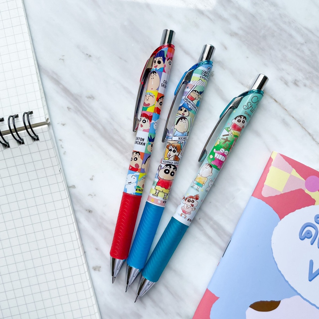 ดินสอกด Pentel Energize ดินสอกดเก็บหัวได้ ลาย ลิขสิทธิ์แท้ นำเข้าจากญี่ปุ่น Sanrio San-x Disney ชินจัง - รูปที่ 5