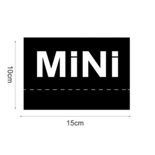 MINI Label Door Tags ®️ แท็คแต่งข้างประตู MINI [สีดำ Black (ขาว White MINI Wording)] สำหรับ MINI ทุกรุ่น