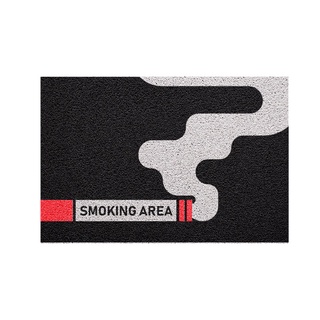 [MT01-00000035] พรมเช็ดเท้า พรมดักฝุ่น ลาย Smoking area สั้น 40x60 ซม