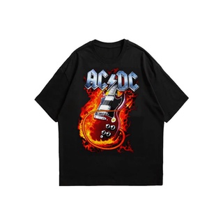 เสื้อยืดคอกลมเสื้อยืด พิมพ์ลายวงดนตรี ACDC สไตล์วินเทจ พรีเมี่ยม สําหรับทุกเพศS-4XL