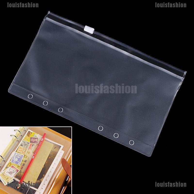 LFTH Transparent Zip Lock Envelope Binder Pocket Refill Organizer adore