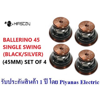 HIFISTAY : BALLERINO 45 SINGLE SWING (45 MM) SET OF 4 (BLACK/SILVER)