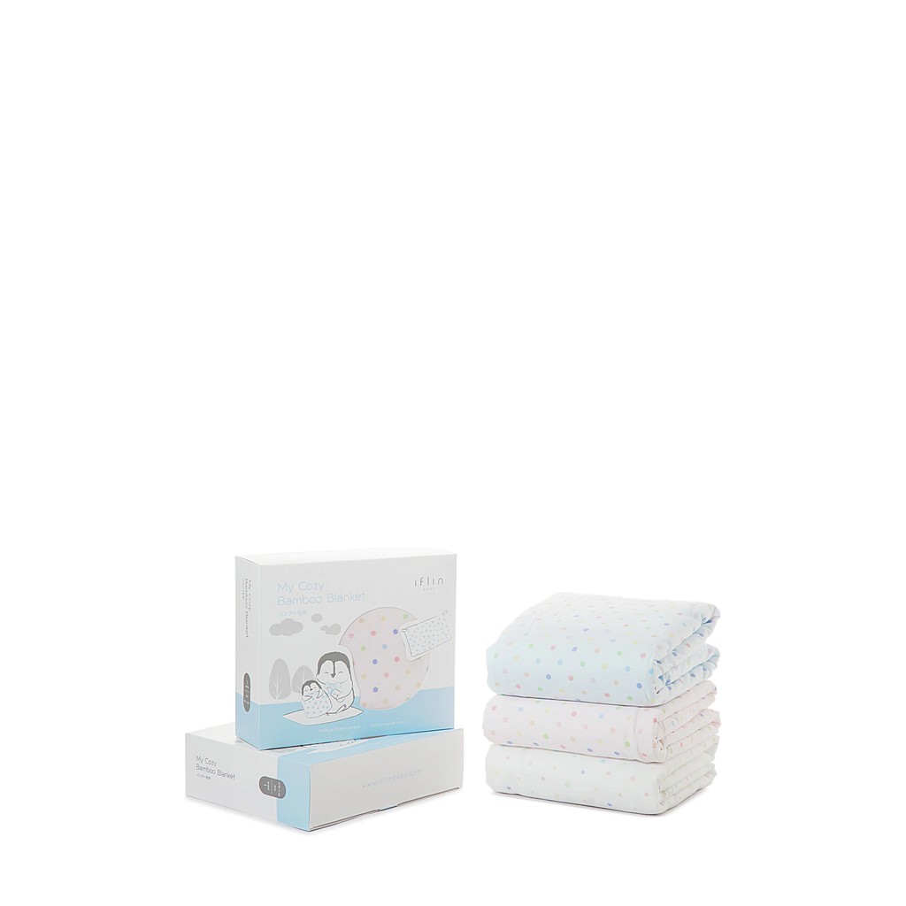 IFLIN BABY ผ้าห่มใยไผ่ สีขาว รุ่น IFMCPS หมอน ผ้าห่ม อุปกรณ์เครื่องนอน ผลิตภัณฑ์จำเป็นสำหรับเด็ก เด็ก ของเล่น