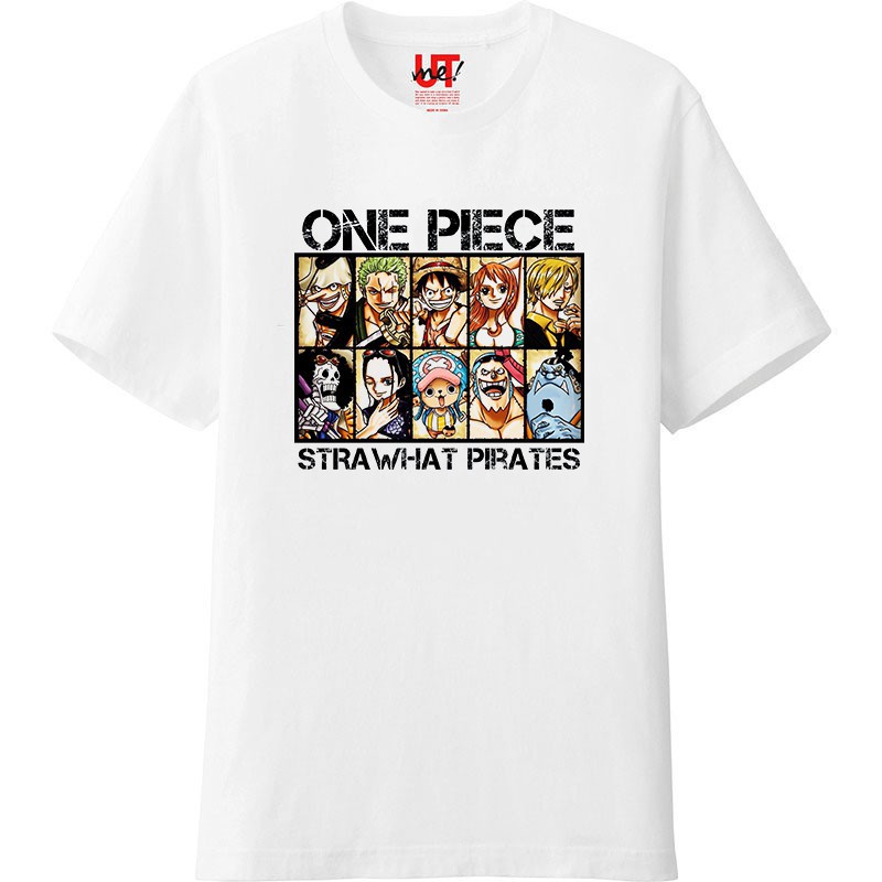 Uniqlo เสื้อยืดแขนสั้น คอกลม พิมพ์ลายวันพีช Eponymous สไตล์คลาสสิก แฟชั่นสําหรับผู้ชาย และผู้หญิง