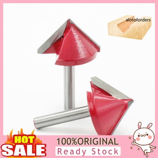 Aloh_ 6 มม. Shank 90 องศา Cnc V Grooving Router Bit สําหรับใช้ในการแกะสลักไม้