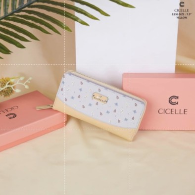กระเป๋าสตางค์แบรนด์ CICELLE (ซี-เซล) สีเหลือง