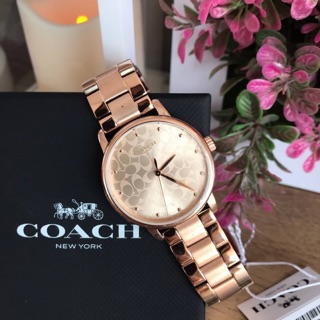 พร้อมส่ง❗️แท้💯🇺🇸 Coach หน้าปัด35mm Womens Rose Gold Delancey Watch