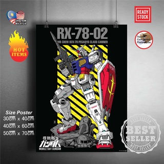 โปสเตอร์สติกเกอร์กันดั้ม 144 RX-78-2 RX78-2 RX78 2