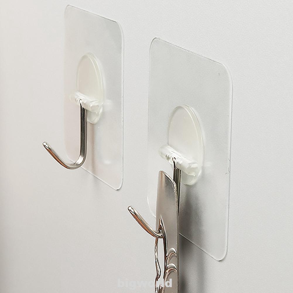 Adhesive Seamless Waterproof Bathroom Hanger Transparent Wall Mount ...