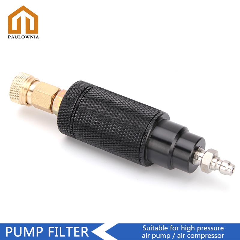 Pcp ตัวกรองอากาศคอมเพรสเซอร์ แรงดันสูง M10x1 40Mpa 8 มม. สีดํา