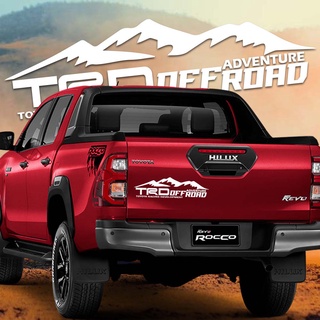 สติ๊กเกอร์ TOYOTA TRD OFFROAD สำหรับติดตกแต่งท้ายกระบะ และตำแหน่งที่ต้องการ