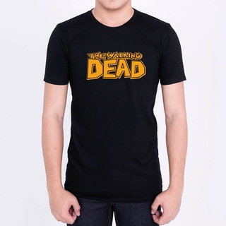 ใหม่ เสื้อยืด ผ้าฝ้าย 100% พิมพ์ลายกราฟฟิค THE WALKING DEAD MOVIE สีดํา สําหรับผู้ชายS-5XL