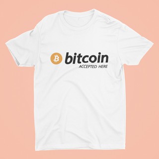 พร้อมส่งจากไทย 🚀 เสื้อบิทคอยน์ เสื้อ Bitcoin เสื้อ Cryptocurrency ลาย Bitcoin Accepted Here 🙌