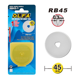 ใบมีดคัตเตอร์ OLFA RB-45 ขนาด45มม. (หลอด1ใบ)
