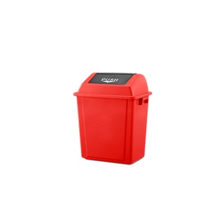 ถังขยะพลาสติกทรงเหลี่ยม ฝาสวิง COMBI WARE RX-15X-RED สีแดง ขนาด 15 ลิตร ถังขยะ Square Plastic Trash Can COMBI WARE RX-15