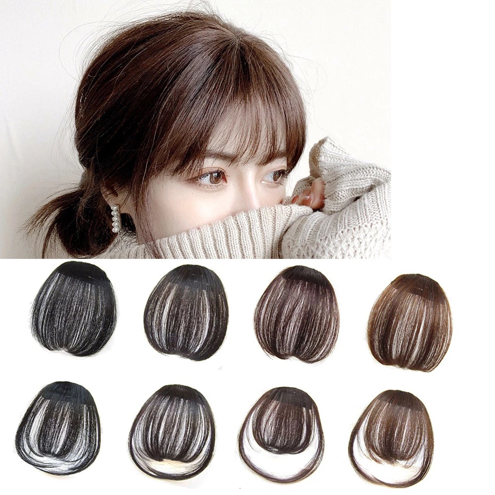 Air Bangs บาง Air Bangs Air Bangs ปลอม Bangs Lady Bangs ต่อผม