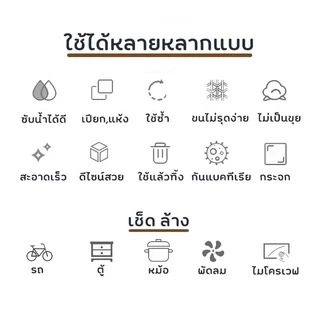 ผ้าทำความสะอาด อเนกประสงค์ ขนาด 20 X 20 ซม ซัดูดซับน้ําได้ดี แบบหนา 20ชิ้น/กล่อง
