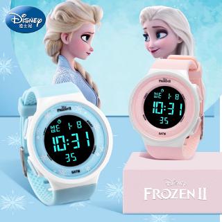 แท้จริง ดิสนีย์ Disney Frozen นาฬิกาเด็ก การ์ตูนเด็กผู้หญิง นาฬิกาอิเล็กทรอนิกส์ LED นาฬิกาเด็กอินเทรนด์ น่ารักมาก