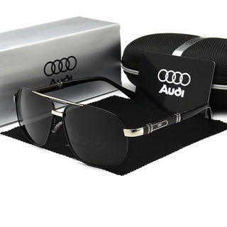 Unisex ย้อนยุค เหลี่ยม แบรนด์ดัง ย้อนยุค แว่นกันแดด Mercedes polarized Audi uv400