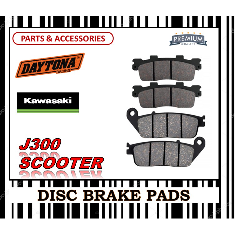 ชุดผ้าเบรค KAWASAKI J300 SCOOTER FR0NT & REAR DAYTONA TYPE