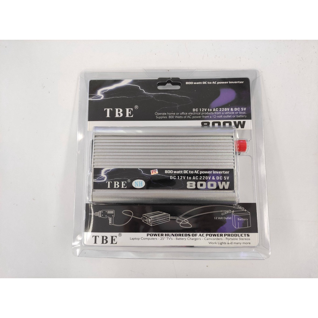 Mastersat TBE Inverter 800 Watt ตัวแปลงกระแสไฟฟ้าในรถให้เป็นไฟบ้าน หม้อแปลง (Silver)
