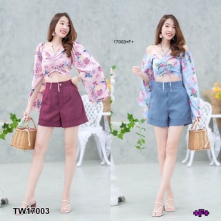 TW17003 สอบถามสต้อกก่อนโอนค่า ชุดเซ็ท เสื้อสวยๆ กางเกงขาสั้น สีพื้น ชมพู ฟ้า ใส่ไปทะเล ลายดอกไม้