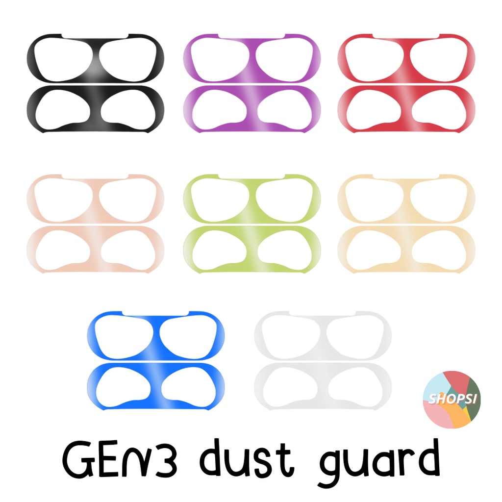 [พร้อมส่ง] สติ๊กเกอร์ AIRPOD GEN 3 DUST GUARD 2022 ใช้สำหรับ airpods 3 ฟิล์มกันรอยดำ ใหม่ล่าสุด มีหล