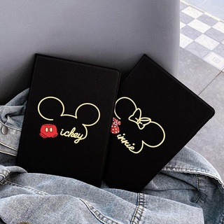 Mickey Minnie   mini 1 2 3 4 5  เคส   air 4 5   pro 11 10.2 gen 7/8/9 2020 Airbag tri-fold case pen slot Mickey