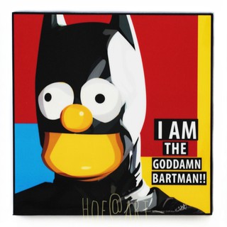 Bartman Bart Simpson บาร์ท ซิมสัน Batman การ์ตูน cartoon รูปภาพ​ติด​ผนัง​ pop art ของขวัญ รูปภาพ แต่งบ้าน กรอบรูป