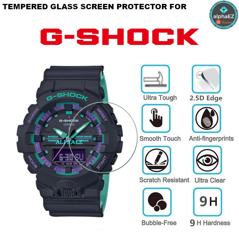 Casio G-Shock GA-800BL-1A JOKER Series 9H นาฬิกาป ้ องกันหน ้ าจอกระจกนิรภัยป ้ องกันรอยขีดข ่ วน GA800 GA810