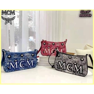 กระเป๋าสะพายข้างผู้หญิง เอ็ม ซี เอ็ม ขนาด8นิ้ว พร้อมกล่อง M-C-M Crossbody Bag Size 8 Box