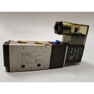 KLOD โซลินอยด์วาล์ว solenoid valve KLOD รุ่น 4V210-08 (PORT 1/4") 5/2 Single Coil !!! ราคาดี !!!