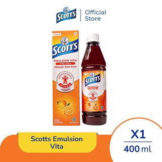 Scotts Emulsion Vita Rasa Jeruk dengan Vitamin A dan D + Kalsium 400ml