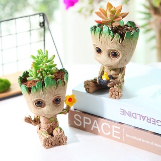 โมเดลฟิกเกอร์การ์ตูนอนิเมะ Guardians of the Galaxy Groot Flower Pot ขนาดเล็ก สร้างสรรค์ ของขวัญวันเกิด สําหรับเด็ก