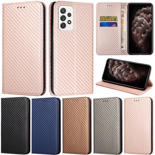 เคสโทรศัพท์หนังนิ่ม ฝาพับ ลายทาง พร้อมช่องใส่บัตร หรูหรา สําหรับ Samsung Galaxy A54 5G A34 A24 A23 M23 F23 A33 5G A53 5G A73 5G A52 A72 A52s A13 4G A14 4G A13 5G A14 5G