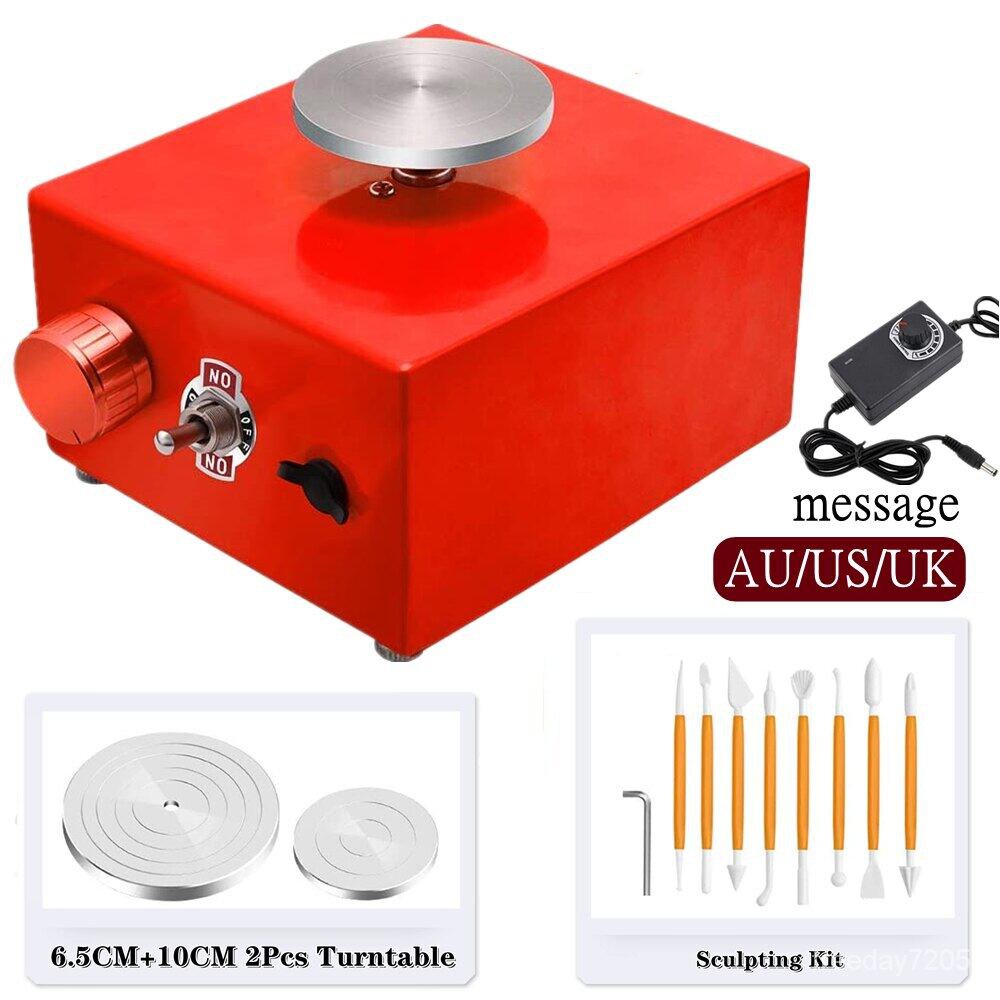 เครื่องปั้นดินเผาจานหมุน ฐานหมุนกลึง 10ซม.Turntable + Sculpting Kit DIY เครื่องปั้นดินเผา