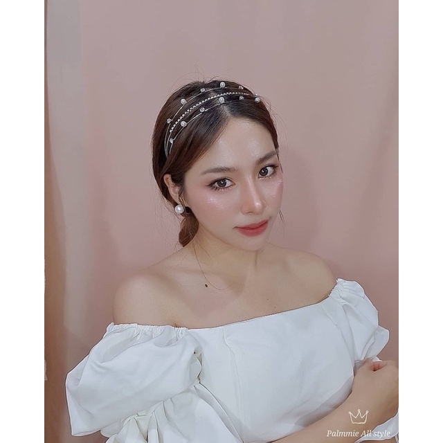 ✨ที่คาดผมแฟชั่น ที่คาดผมมุก​ มุกเม็ดเล็กๆ ประดับรอบๆตัวเรือน น่ารักมากค่ะ ใครใส่ก็รอดและปัง​ ลุคลูกคุณหนู​ หวานๆ​