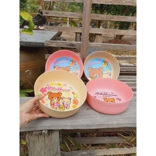 1ใบ ขัน 20-22ซม อย่างหนาครับ มอก.ผลิตไทย ขันโดราเอม่อน รีลัคคุมะ ขันพลาสติก หนา ทนทาน