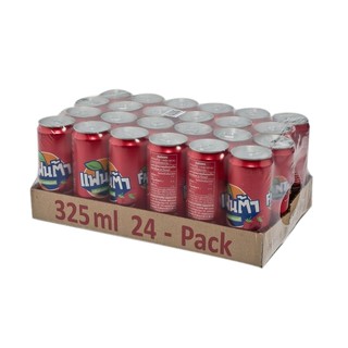 แฟนต้า เครื่องดื่มน้ำอัดลม กลิ่นสตรอว์เบอร์รี 325 มล. (24 กระป๋อง) Fanta, soft drink Strawberry Flavor 325 ml (24 cans)