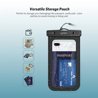 Ugreen ซองกันน้ำ กระเป๋ากันน้ำ สำหรับเทศกาลสงกรานต์ เคสกระเป๋าใส่โทรศัพท์ กันน้ํา สําหรับ iPhone 17 Pro Max iPhone X 8 Samsung Galaxy S9 Huawei P20 Xiaomi
