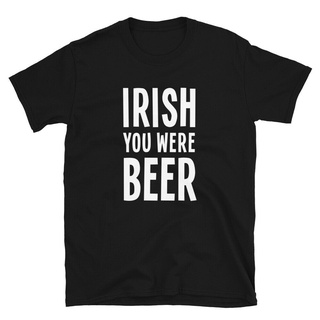 เสื้อยืดผ้าฝ้ายพิมพ์ลายขายดี ส่งเร็ว เสื้อยืด พิมพ์ลายมังงะ Irish You Were คุณภาพดี สําหรับผู้ชาย