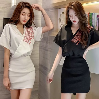 พร้อมส่ง♥️korea dress เดรสสไตล์เกาหลีเข้ารูป สวย เซ็กซี่มากๆค่ะ