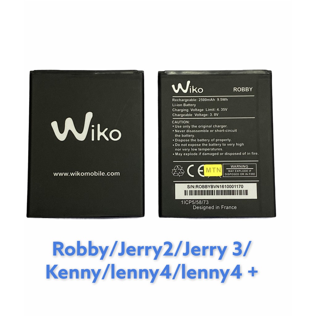 แบตเตอรี่ Wiko - Robby(5251) / Jerry2(2610) / Jerry3 / Lenny4 / Lenny4+ / Rainbow Jam 4G / Kenny / Tommy3 / Sunny4Plus