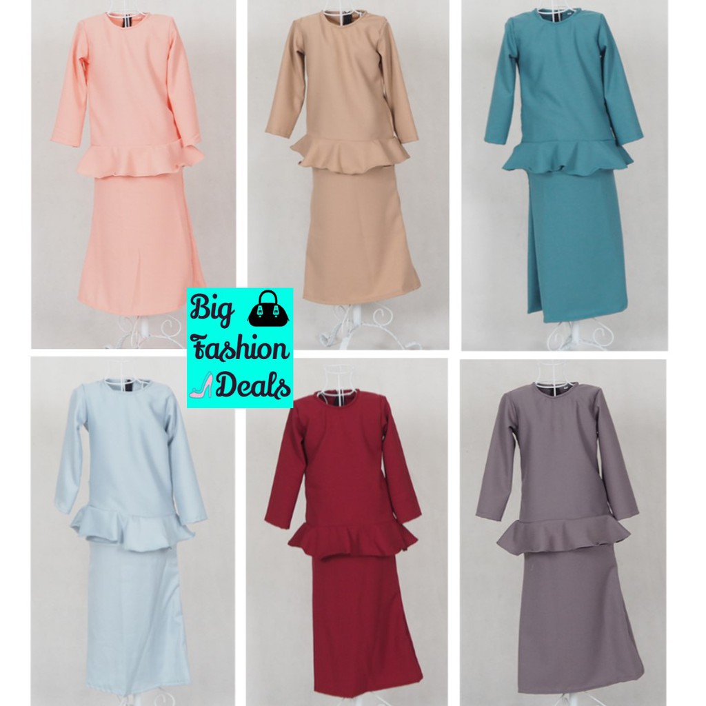 Baju Kurung Budak/Muslim Girl Baju Raya 2025 เด็กธรรมดา Baju Kurung Kekian
