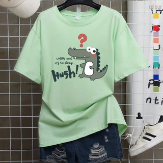 T0656. NEW สีพาสเทลสุดน่ารัก เสื้อยืดแฟชั่น ผ้าคอตตอน นิ่ม ใส่สบาย ใส่ได้ทั้งผู้หญิงและผู้ชาย