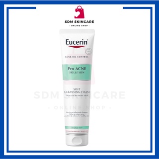 [โฟมสิว Exp:2025] EUCERIN ProACNE SOLUTION SOFT CLEANSING FOAM 150g./ 50g.