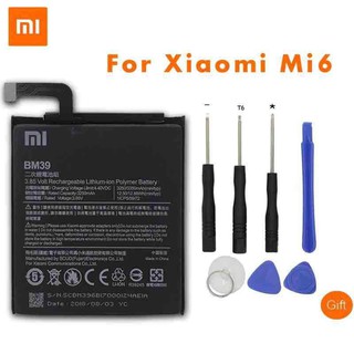 XiaoMi แบตเตอรี่เดิมสำหรับ Xiaomi Mi6 BM39 3250 มิลลิแอมป์ชั่วโมงความจุสูงเปลี่ยนแบตเตอรี่โทรศัพท์มือถือ