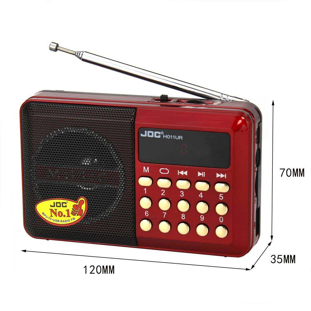 วิทยุ วิทยุธรรมะ ฟังได้ทั้ง FM/AM/เล่นUSBได้/SD/MP3/เครื่องเล่นวิทยุ JOC มีไฟฉายในตัว มีช่องต่อหูฟังรุ่นH-011 3DHB